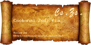 Csokonai Zsófia névjegykártya